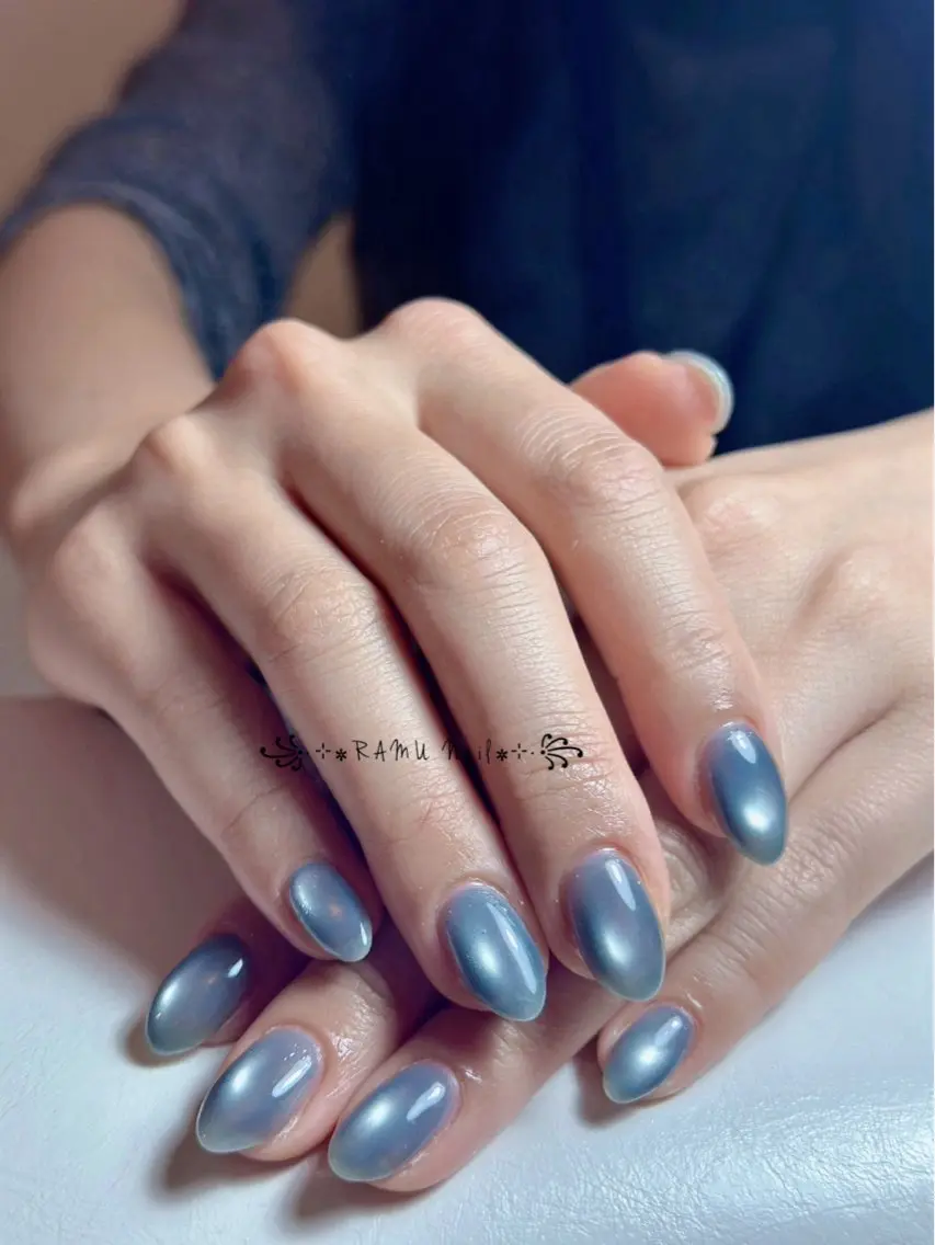 ネイル フレンチネイル 韓国ネイル シンプルネイル ワンホンネイル 冬ネイル ハンドネイル RAMU Nail 恵比寿店のネイルデザイン