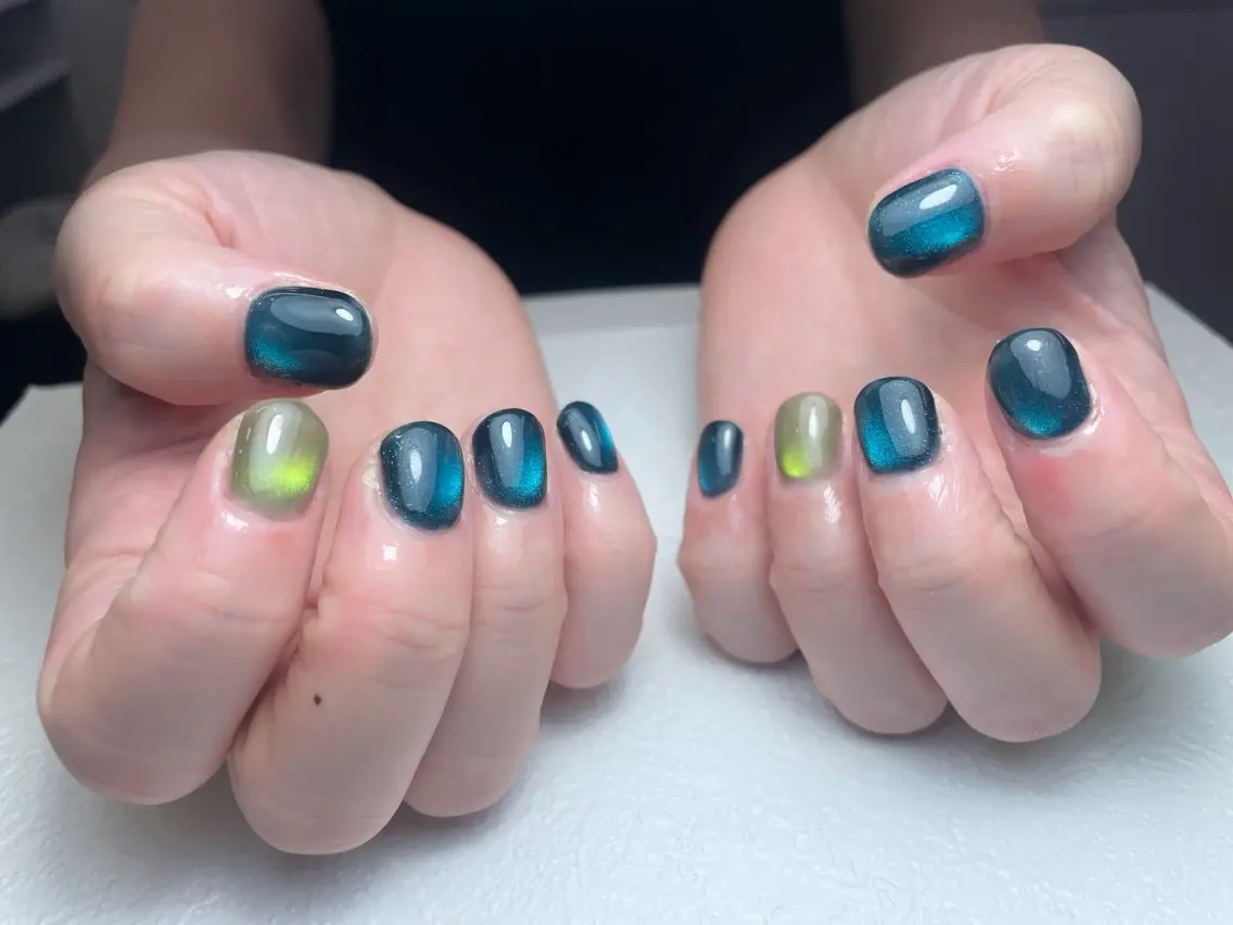 ネイル チークネイル フレンチネイル ジェルネイル ガラスフレンチ 韓国ネイル 中野駅から2分 MEO NAILのネイルデザイン