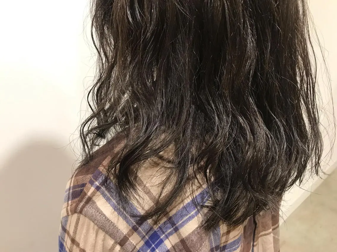 セミロング カラー パーマ 暖色カラー🍊 ボブ🌿顔周りcutのヘアスタイル