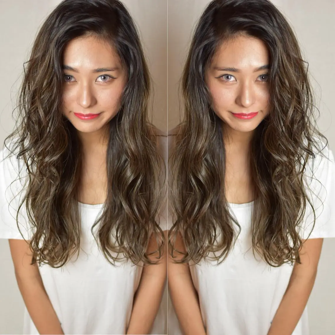ロング カラー パーマ ヘアアレンジ アディクシーカラー ハイライトカラー ハイライト 今泉 直裕ショートボブの匠のヘアスタイル