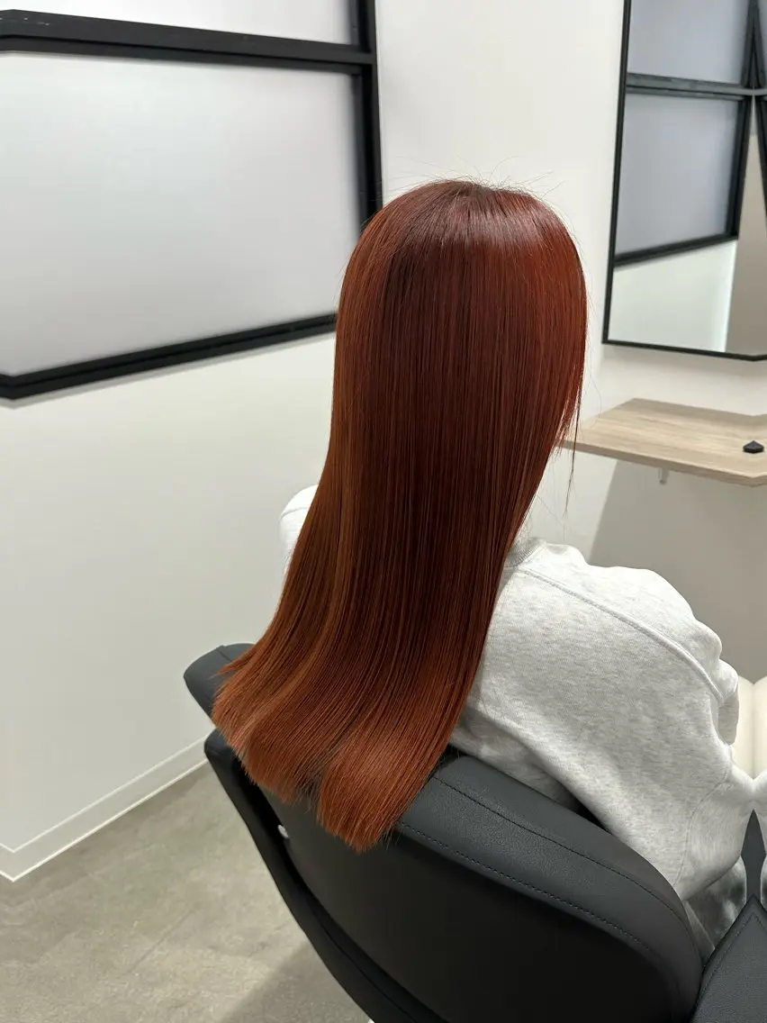 U24学割 学生様限定 カット+髪質改善メテオストレート+カラー+COREMEトリートメントの写真