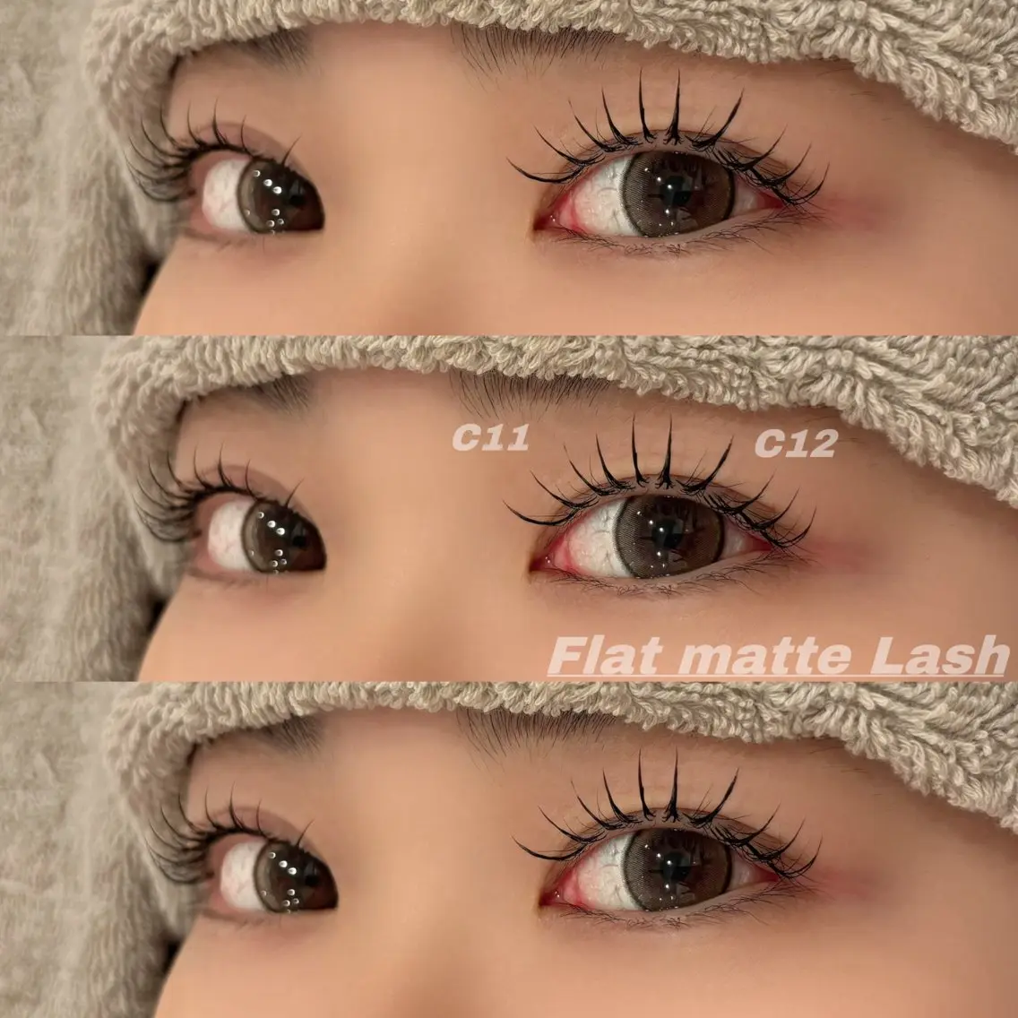 マツエク・マツパ 束感まつ毛 Cカール フラットラッシュ Eye ELSA lash栄店の眉毛・アイブロウイメージ