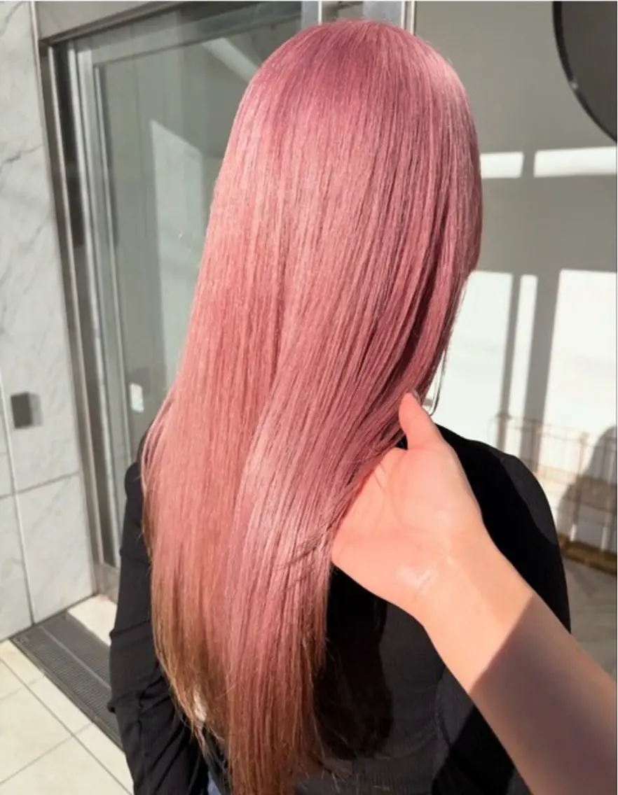 ロング カラー カット ヘアカラー トリートメント 大人韓国レイヤー🫧 暖色カラー/はるのヘアスタイル