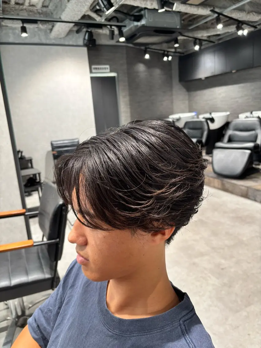 メンズ センターパート カット メンズ専門店NEXT NEO パーマ特化のヘアスタイル