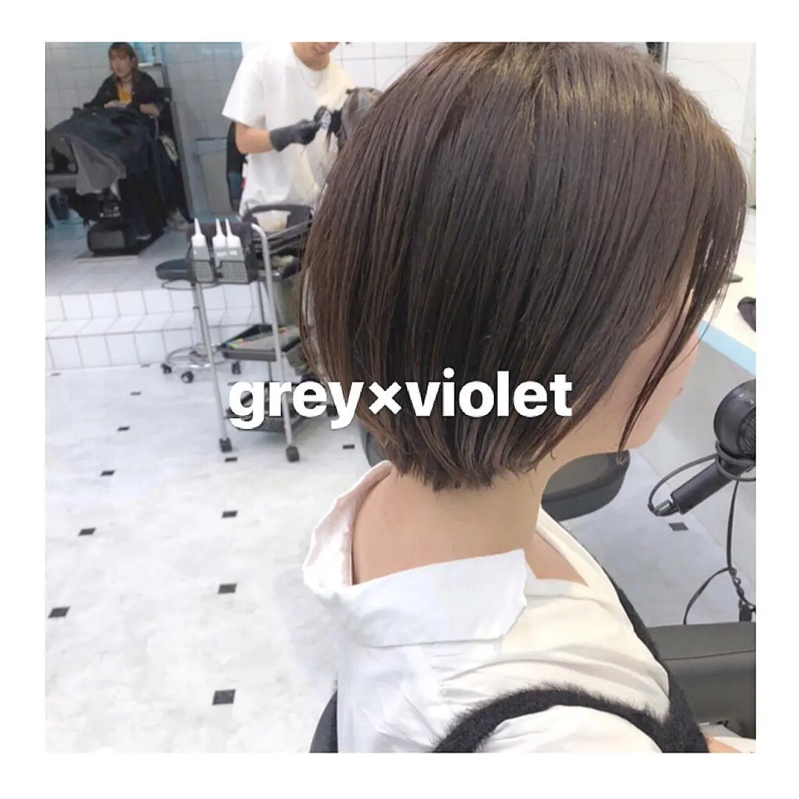 ショート カラー グレージュ レイヤーボブ/ボブ 仲川和人のヘアスタイル