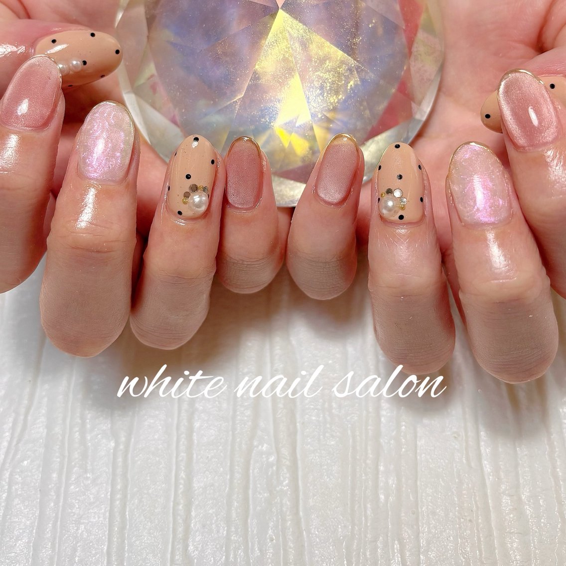 ネイル フットネイル ラメ(グリッター) ハンドネイル white nail salonのネイルデザイン
