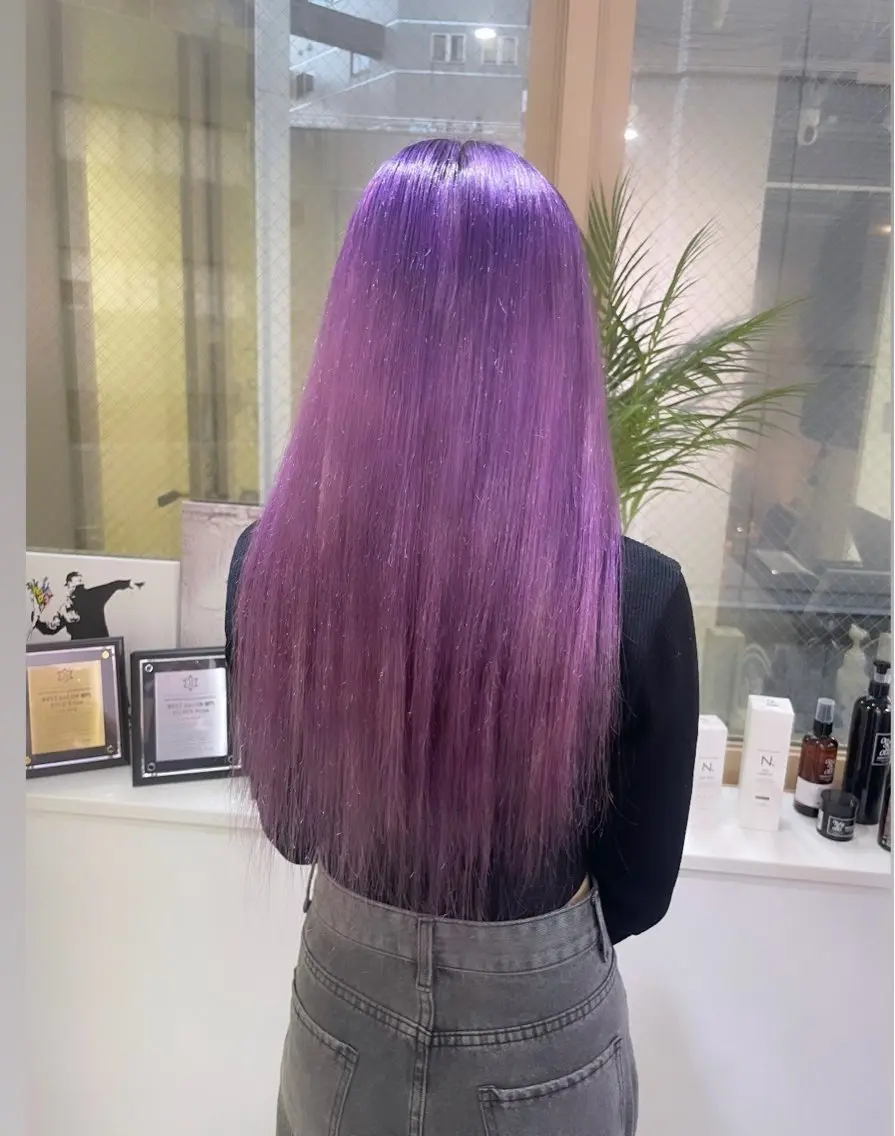 ロング ヘアカラー エクステ 🦋プルエクステ ARISA🦋のヘアスタイル