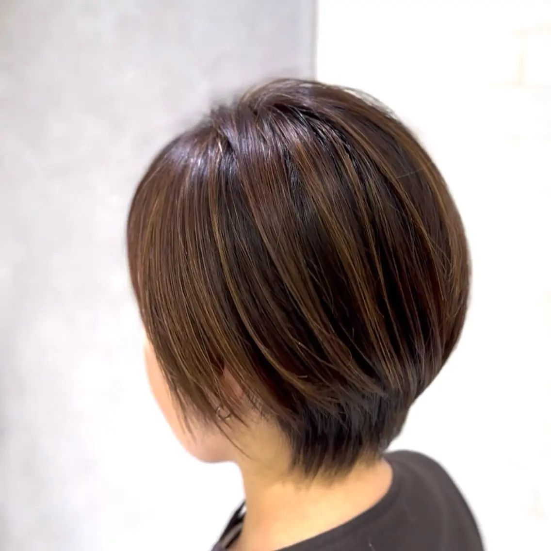 ショート カラー ヘアアレンジ ハイライトカラー ハイライト ショートヘア 【白髪ぼかしの匠】 【ショートの極】平野のヘアスタイル