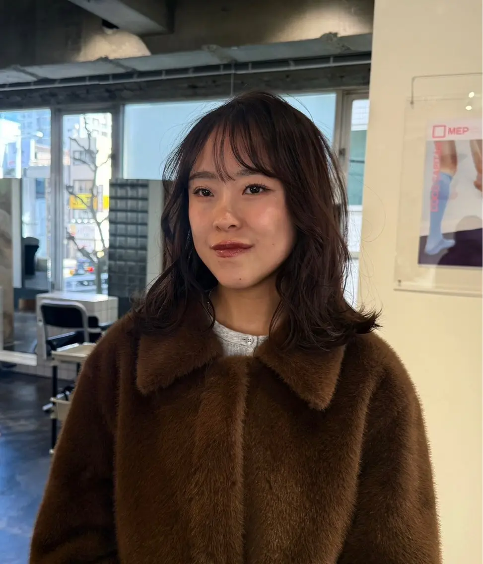 ミディアム カラー ヘアカラー トリートメント 池田 早希のヘアスタイル