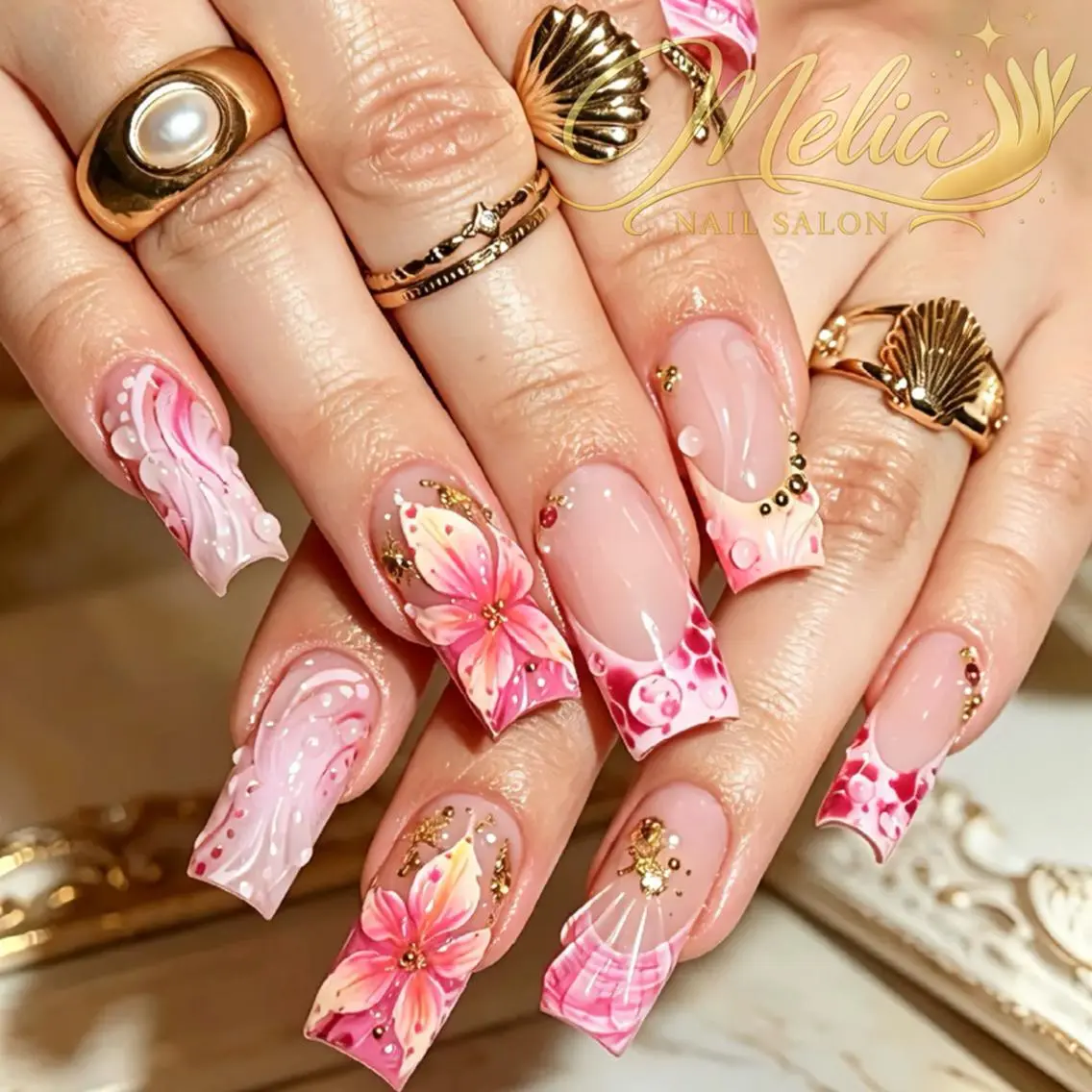 ネイル グラデーション 韓国ネイル ロングネイル 持ち込み シンプルネイル Melia Nail Nambaのネイルデザイン