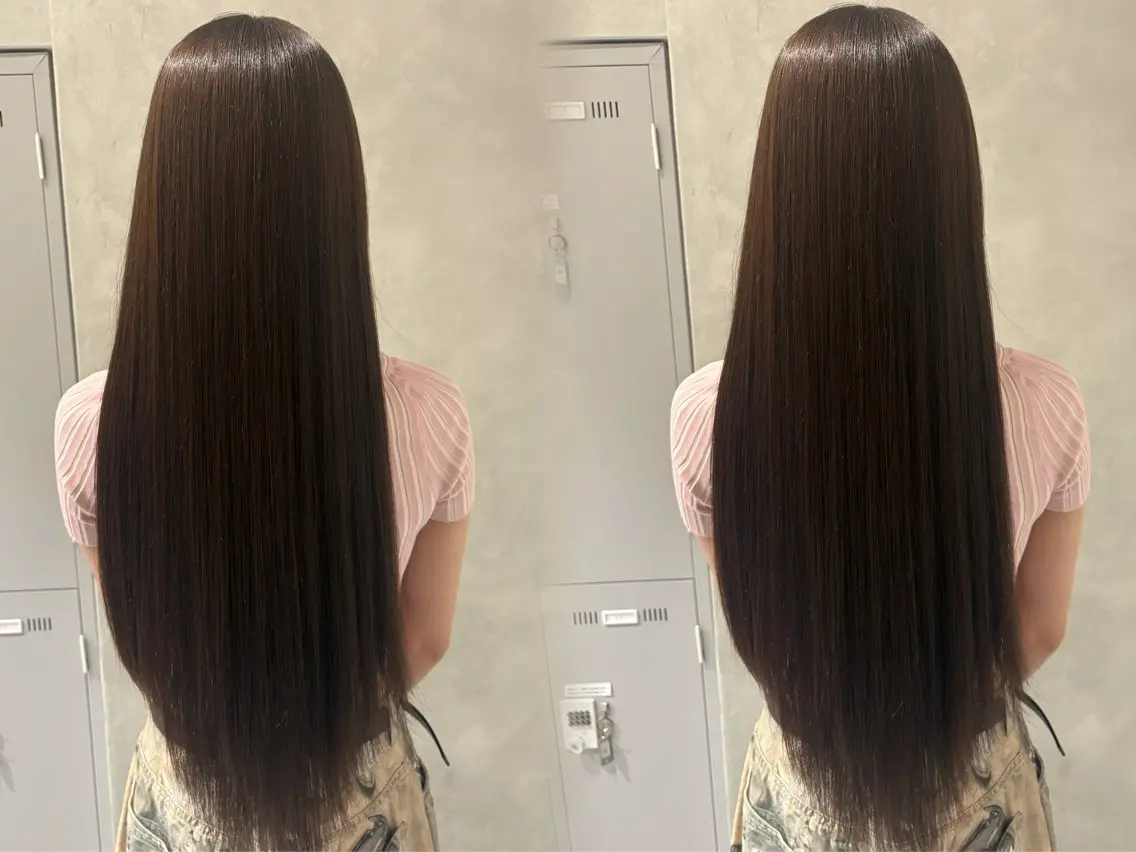 ロング カラー カット ヘアカラー トリートメント すずき あいりのヘアスタイル
