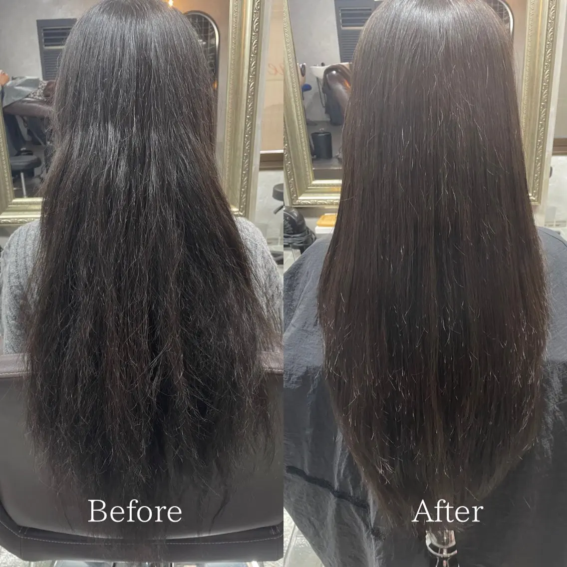 ロング 縮毛矯正 カット 縮毛矯正 トリートメント 艶髪/透明感カラー 山﨑俊輔のヘアスタイル