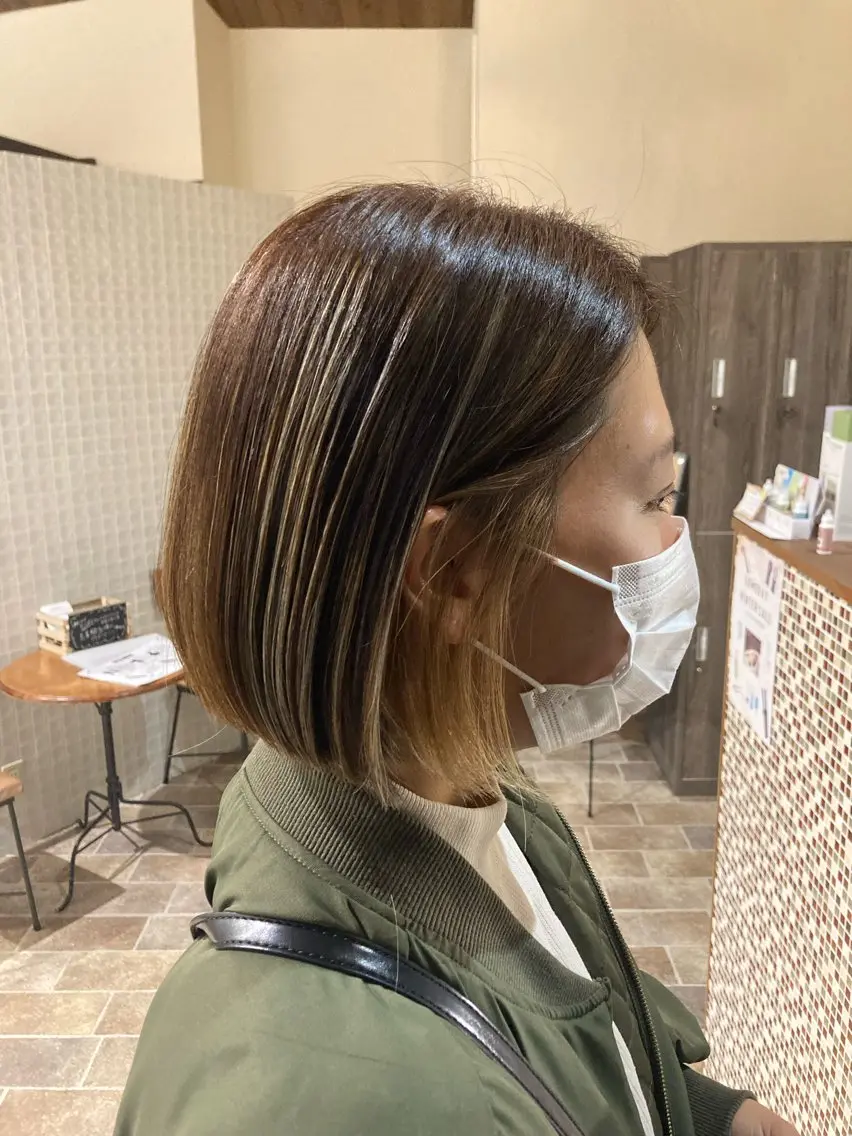 ショート ハイライト 加藤 泰地のヘアスタイル