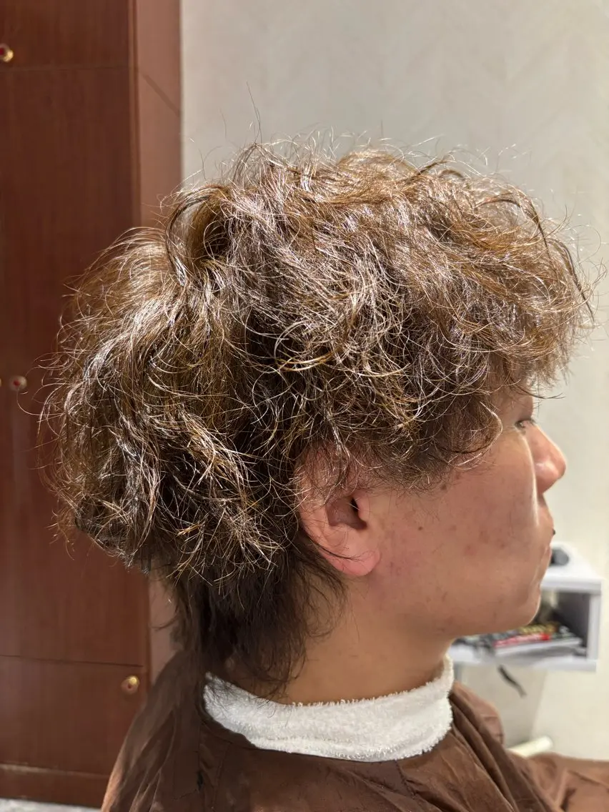 パーマ メンズ カット パーマ 篠田 綾乃のヘアスタイル