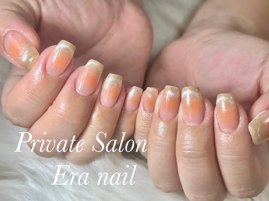 ネイル チークネイル グラデーション マグネットネイル Era nailのネイルデザイン