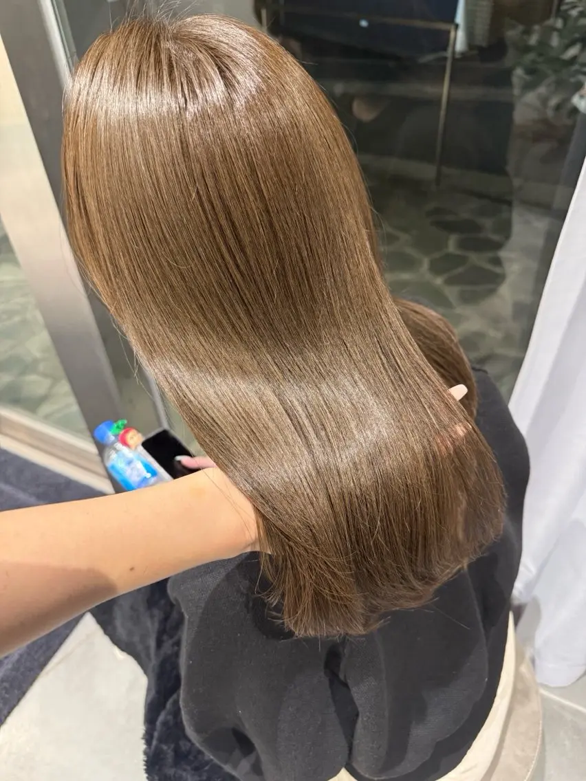 💖縮毛矯正+透明感カラー+カット💖の写真