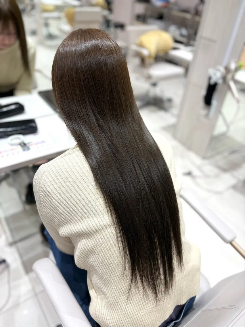 ロング カラー ベージュカラー オリーブベージュ トリートメント 銀座/レイヤー/ 透明感カラー✨りくのヘアスタイル