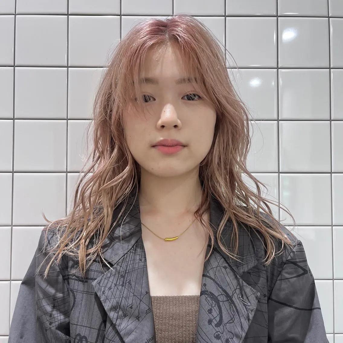 ミディアム カラー カット ヘアカラー トリートメント メンズショート 店長　清原佑太のヘアスタイル