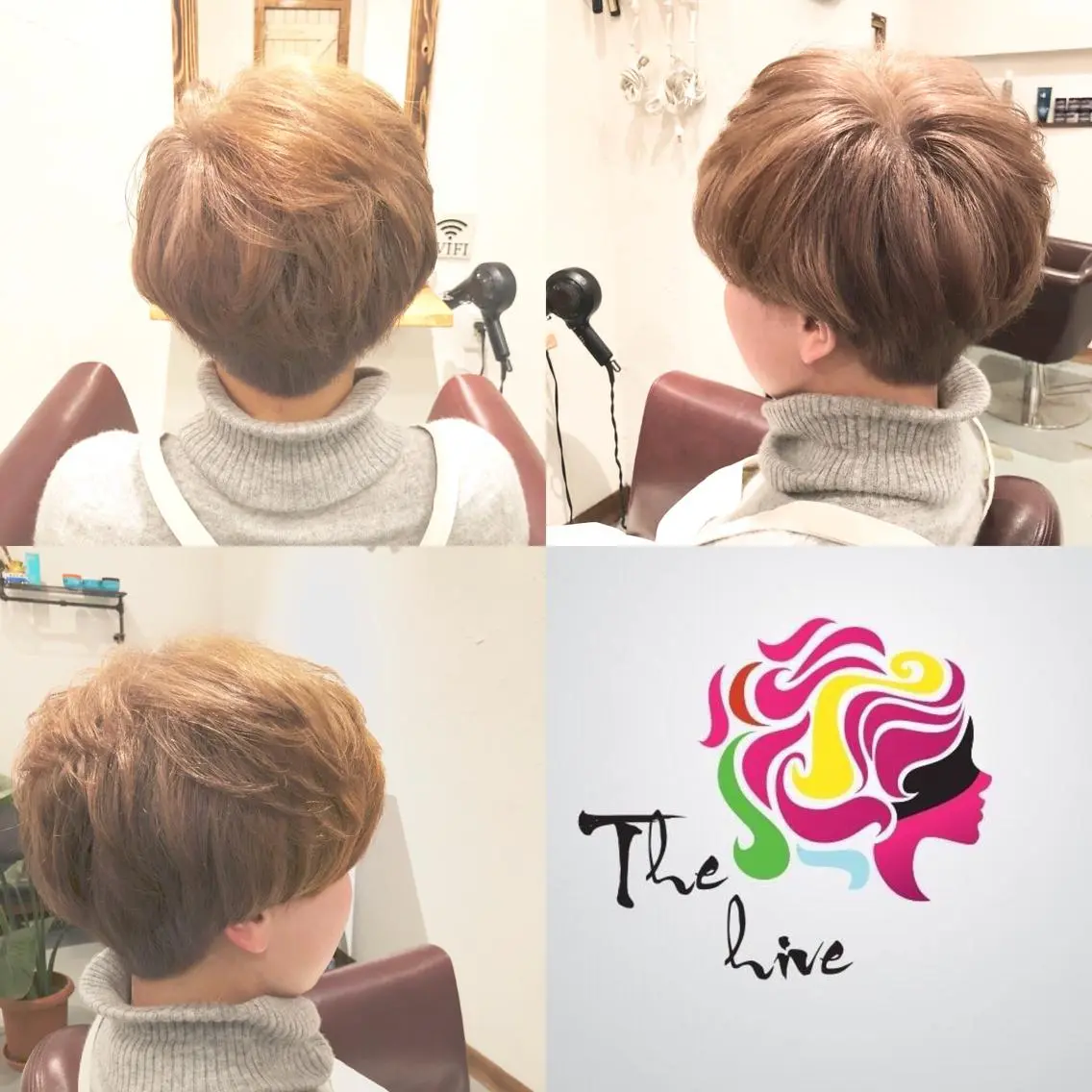 ショート カラー ブリーチ カット ヘアカラー Hair salon The hiveのヘアスタイル