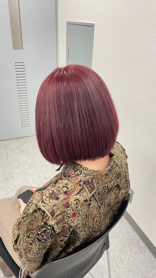 ミディアム カラー カット ヘアカラー トリートメント 🤍ブリーチなし ブラウンhimi🤍のヘアスタイル