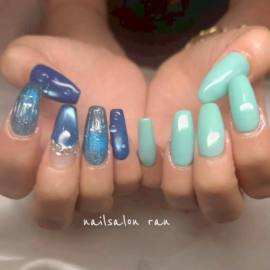 ネイル 夏ネイル ハンドネイル nailsalon ranのネイルデザイン