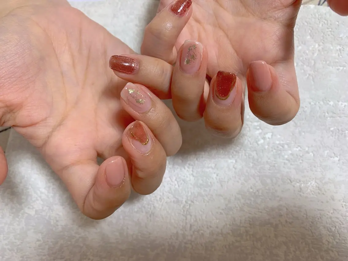 ネイル ジェルネイル キラキラネイル 韓国ネイル マグネットネイル メンズネイル kiki nail たまプラーザのネイルデザイン