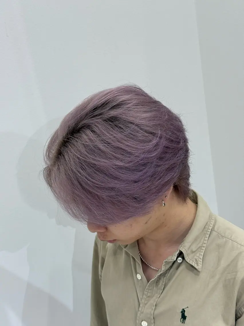 カラー メンズ ラベンダーカラー ヘアカラー 渋谷ブリーチカラー/ デザインカラー/優希のヘアスタイル