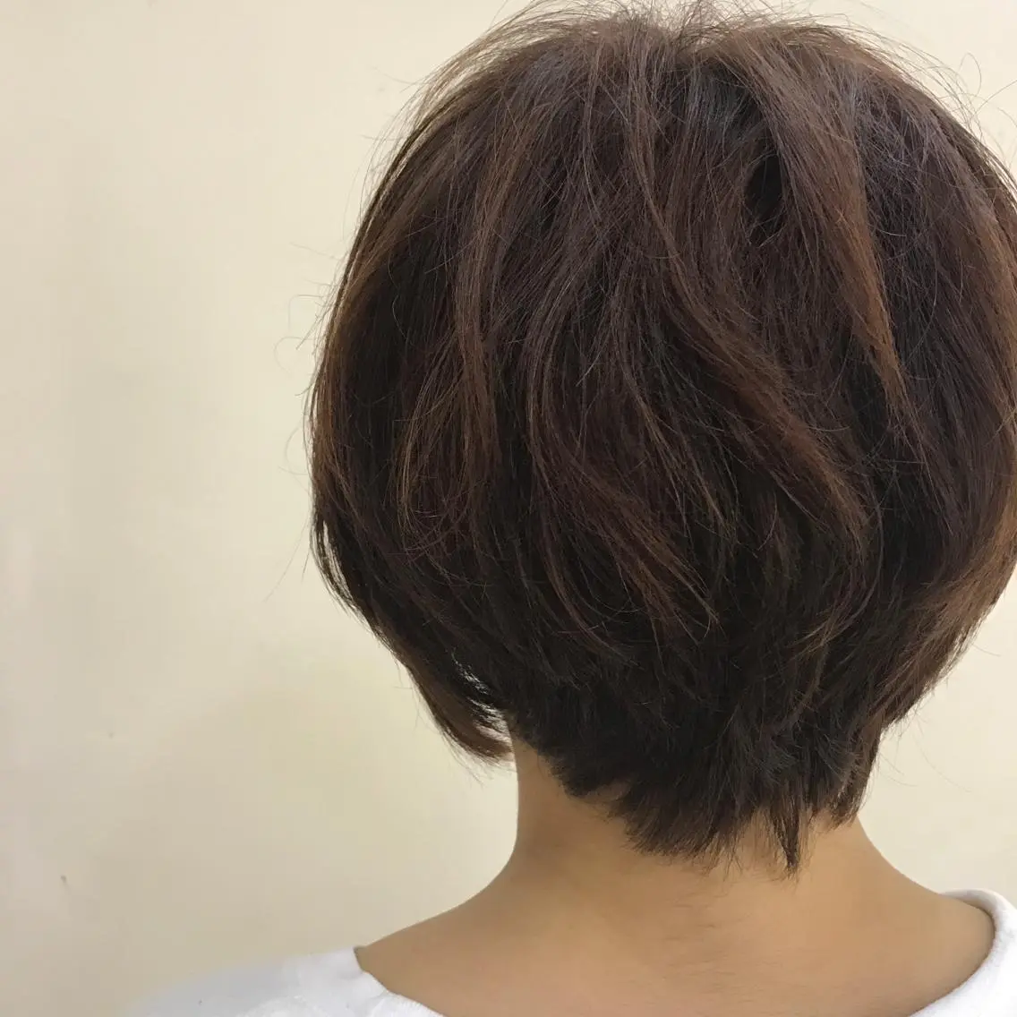 ショート カラー ブラウンカラー レッドカラー レッドブラウン ハイトーン/ショート 村上淳乃🐥のヘアスタイル