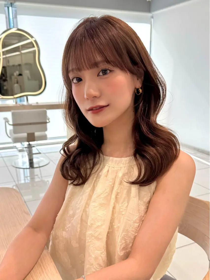 ミディアム 顔周り🇰🇷韓国 レイヤー/いづみ💞のヘアスタイル
