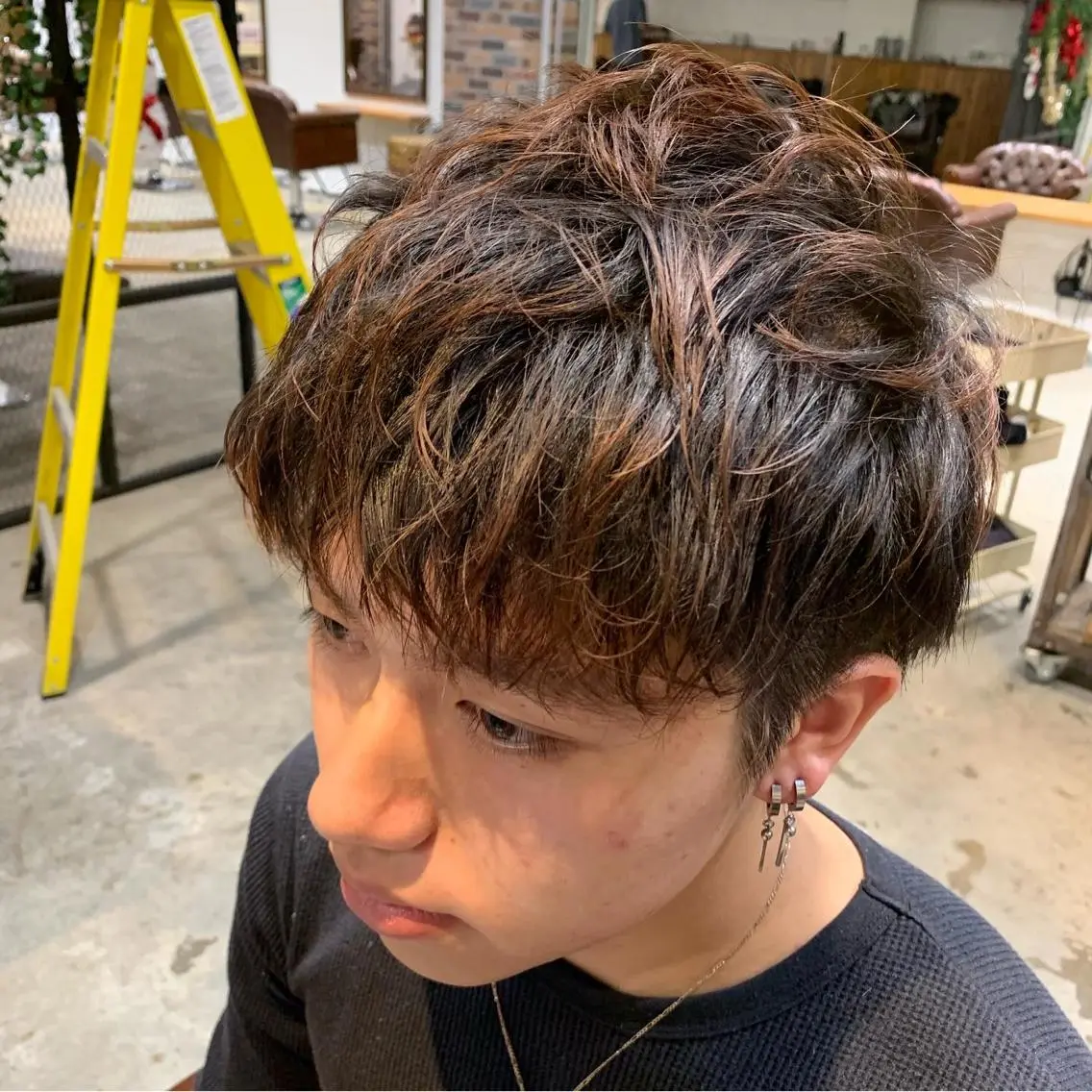 メンズ ショート🌼パーマ 本間正子のヘアスタイル
