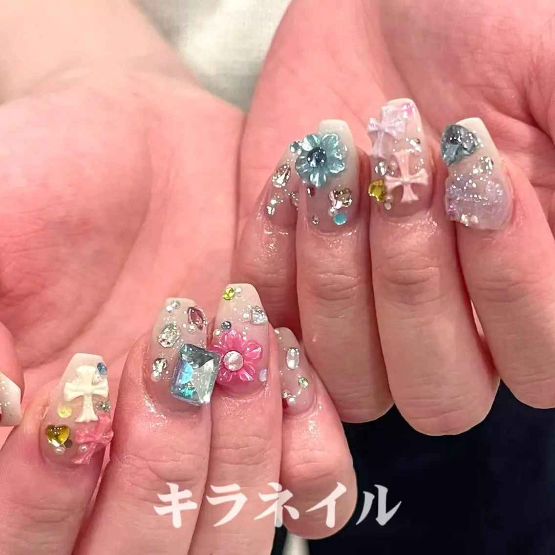 ネイル 🎀kira 長さだし💗モチ最高のネイルデザイン