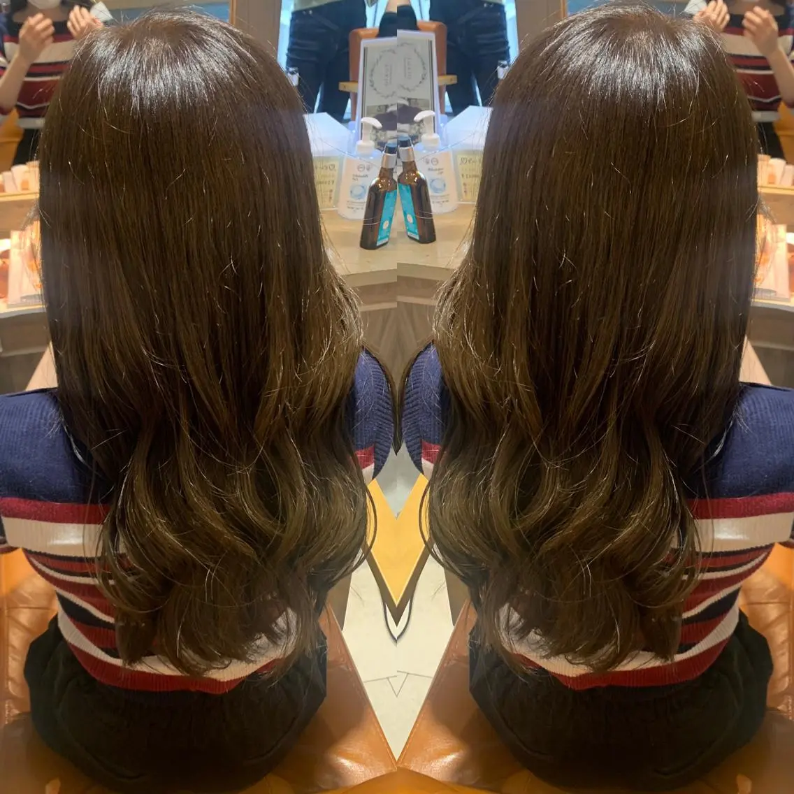 ロング カラー ベージュカラー オリーブベージュ 韓国🇰🇷 ✂︎hair 内田愛のヘアスタイル