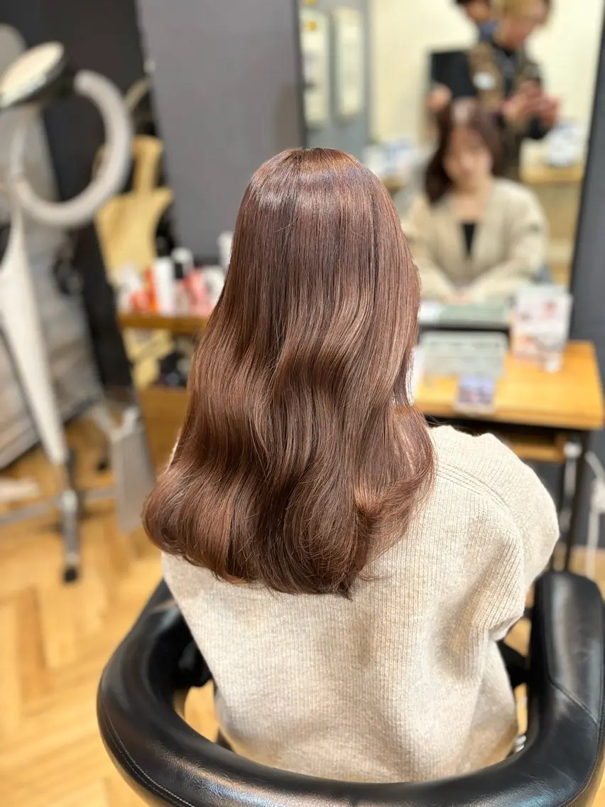 ロング カット ヘアカラー トリートメント 韓国ヘア/レイヤー 🇰🇷/艶髪/長橋のヘアスタイル