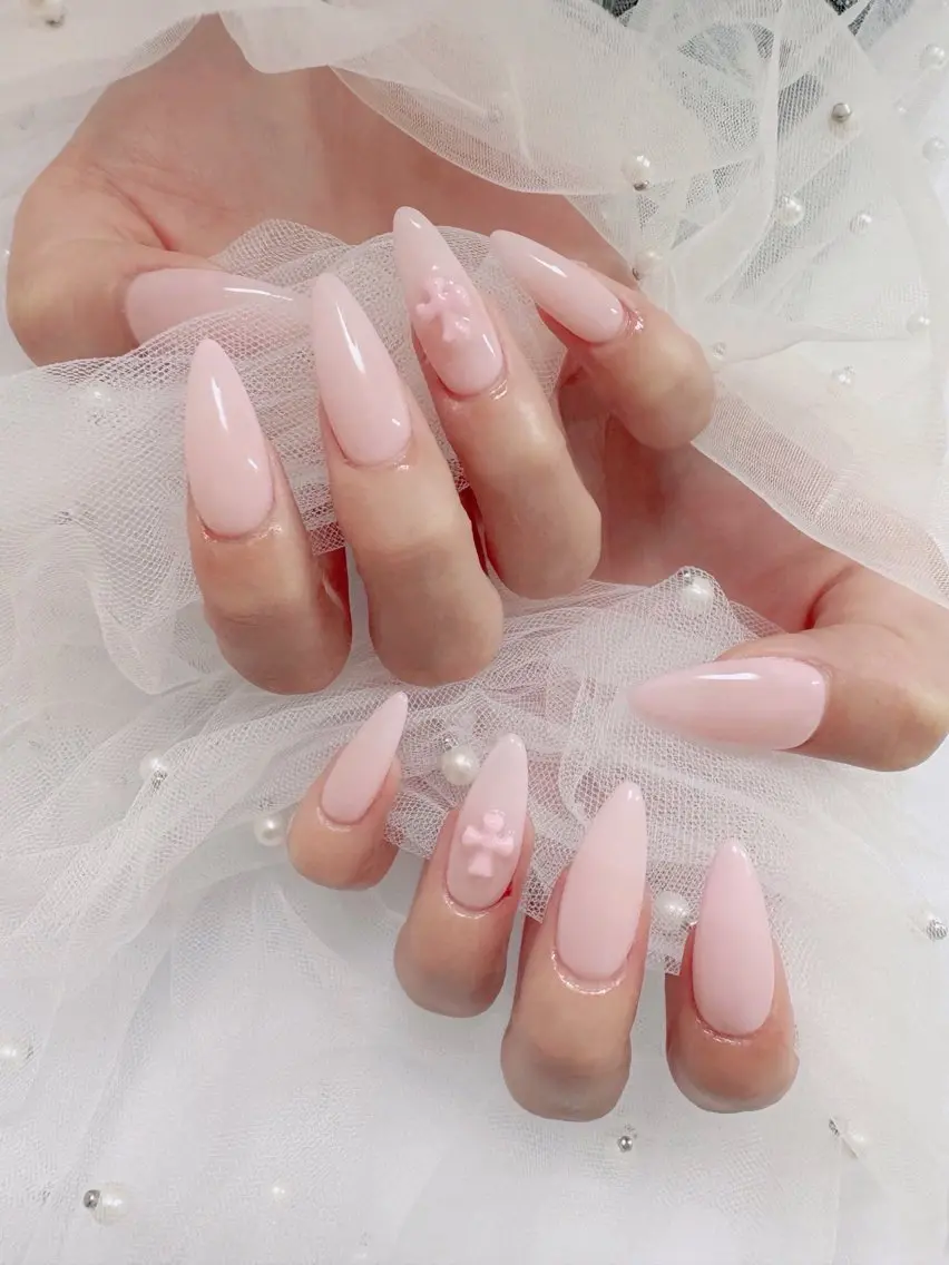 ネイル 長さ出し ワンカラーネイル ハンドネイル ハンドケア Li beau nailのネイルデザイン