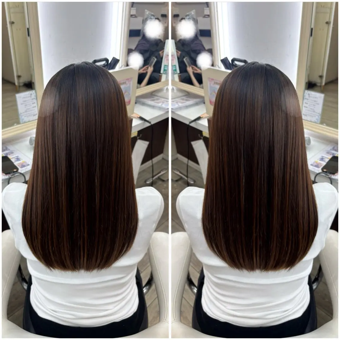 セミロング カット トリートメント くびれカット🎀 clesc'宮島梨央のヘアスタイル