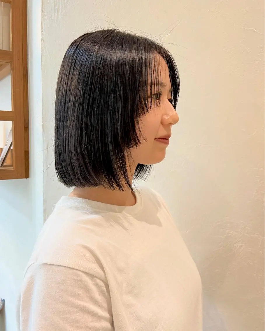 ミディアム カラー ミディアムパーマ ブリーチ ショート& パーマ　坂本のヘアスタイル