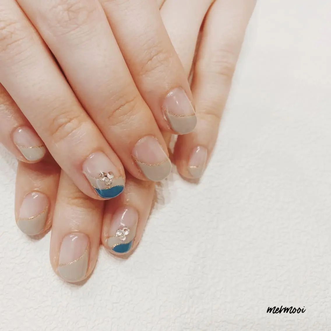 ネイル フレンチネイル シンプルネイル mermooi nailのネイルデザイン
