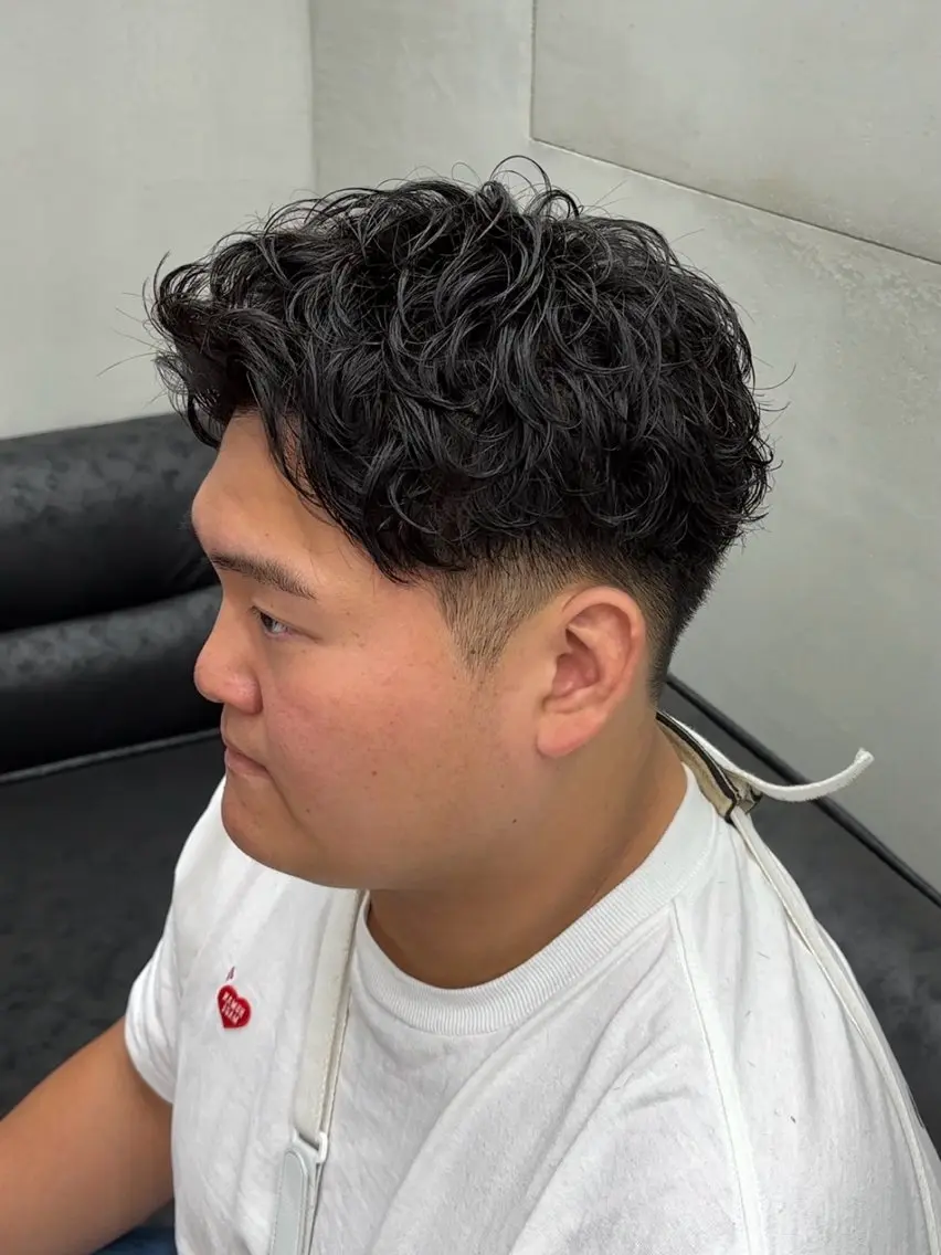 ショート カット パーマ メンズ特化LIBER 山口あこのヘアスタイル