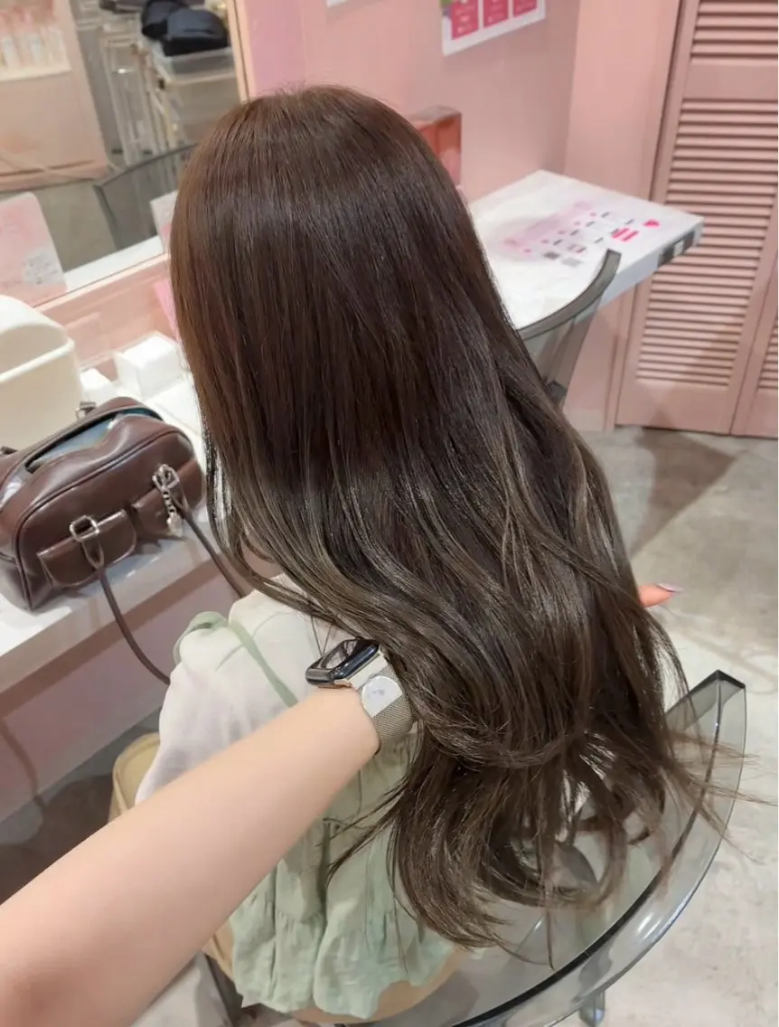 セミロング カラー ベージュカラー ブリーチ 透明感カラー ダブルカラー ブリーチなしカラー ヘアカラー 似合わせ/透明感 カラー/AIRI🦋のヘアスタイル