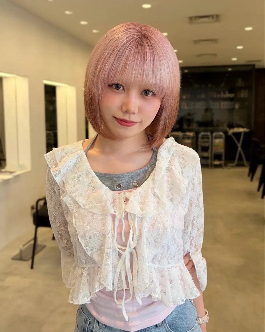 ミディアム ヘアカラー トリートメント 羽鳥 菜々子のヘアスタイル