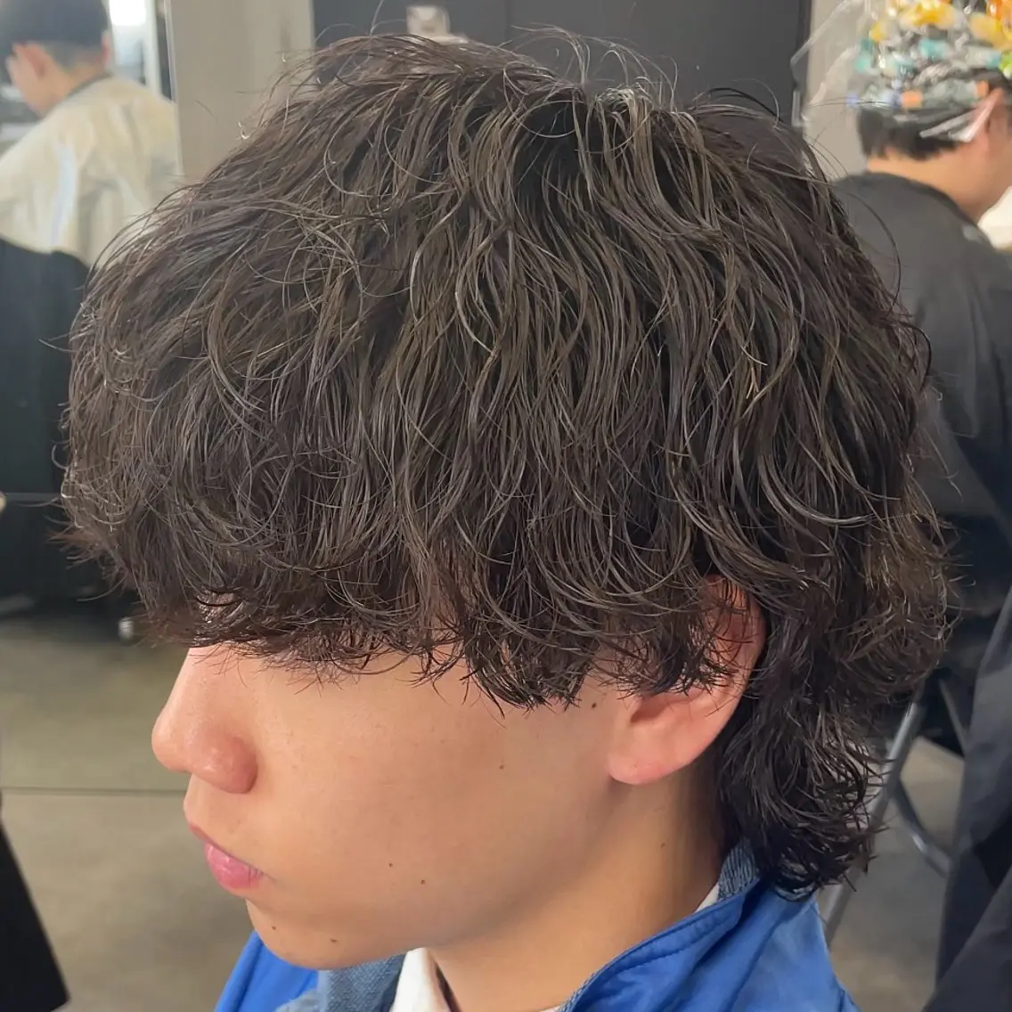 セミロング パーマ ヘアアレンジ メンズ fifth 石川 凪のヘアスタイル
