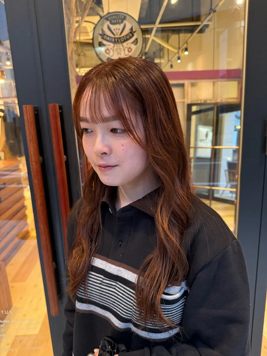 ロング カラー ブリーチ ブリーチなしカラー カット ヘアカラー ma naのヘアスタイル
