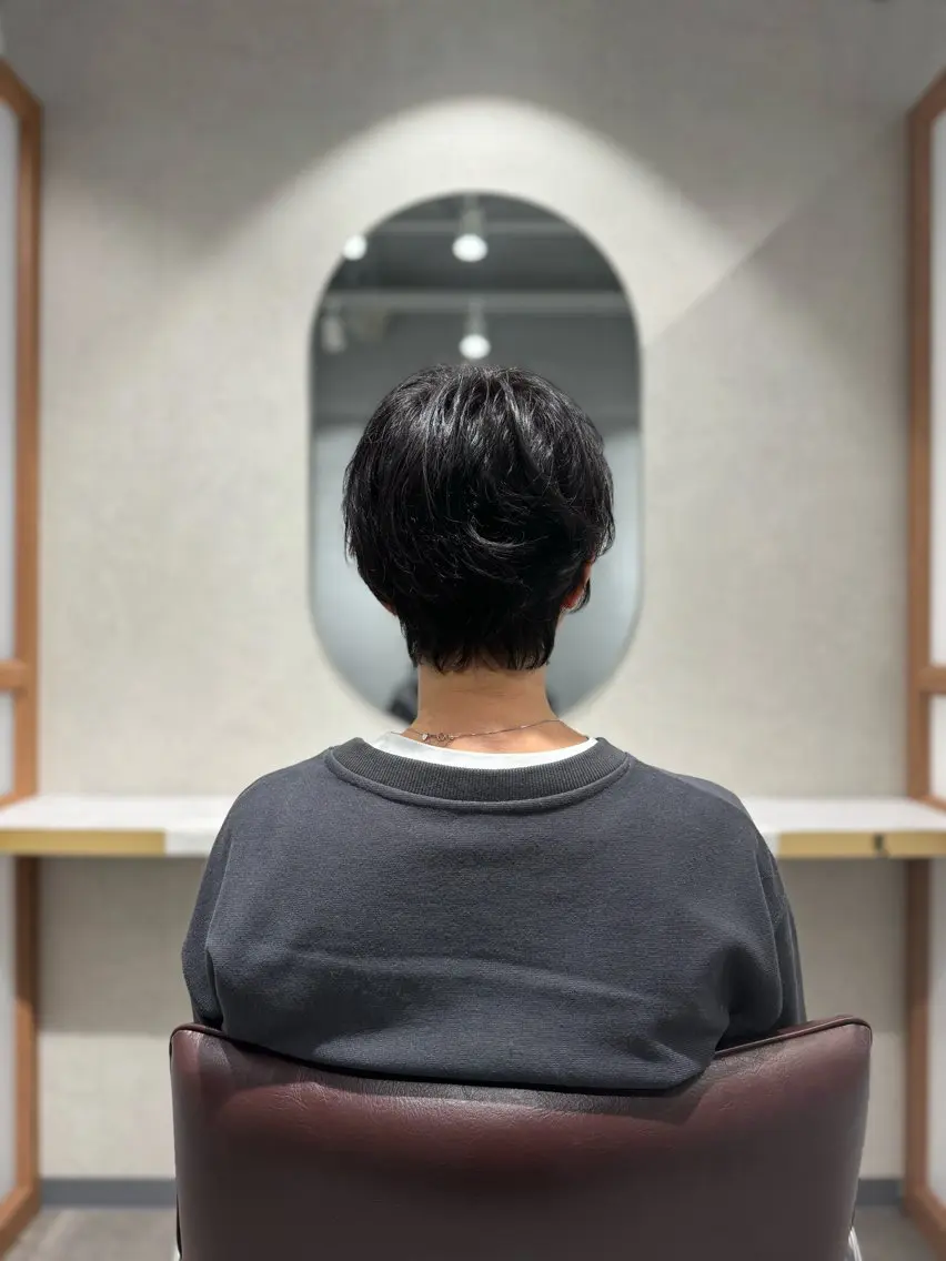 ショート くせ毛カット終着点 カワサキトオル溝の口のヘアスタイル
