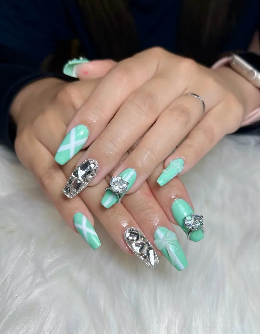 ネイル アートネイル オーロラネイル チークネイル 長さ出し フットネイル Chan nailsのネイルデザイン