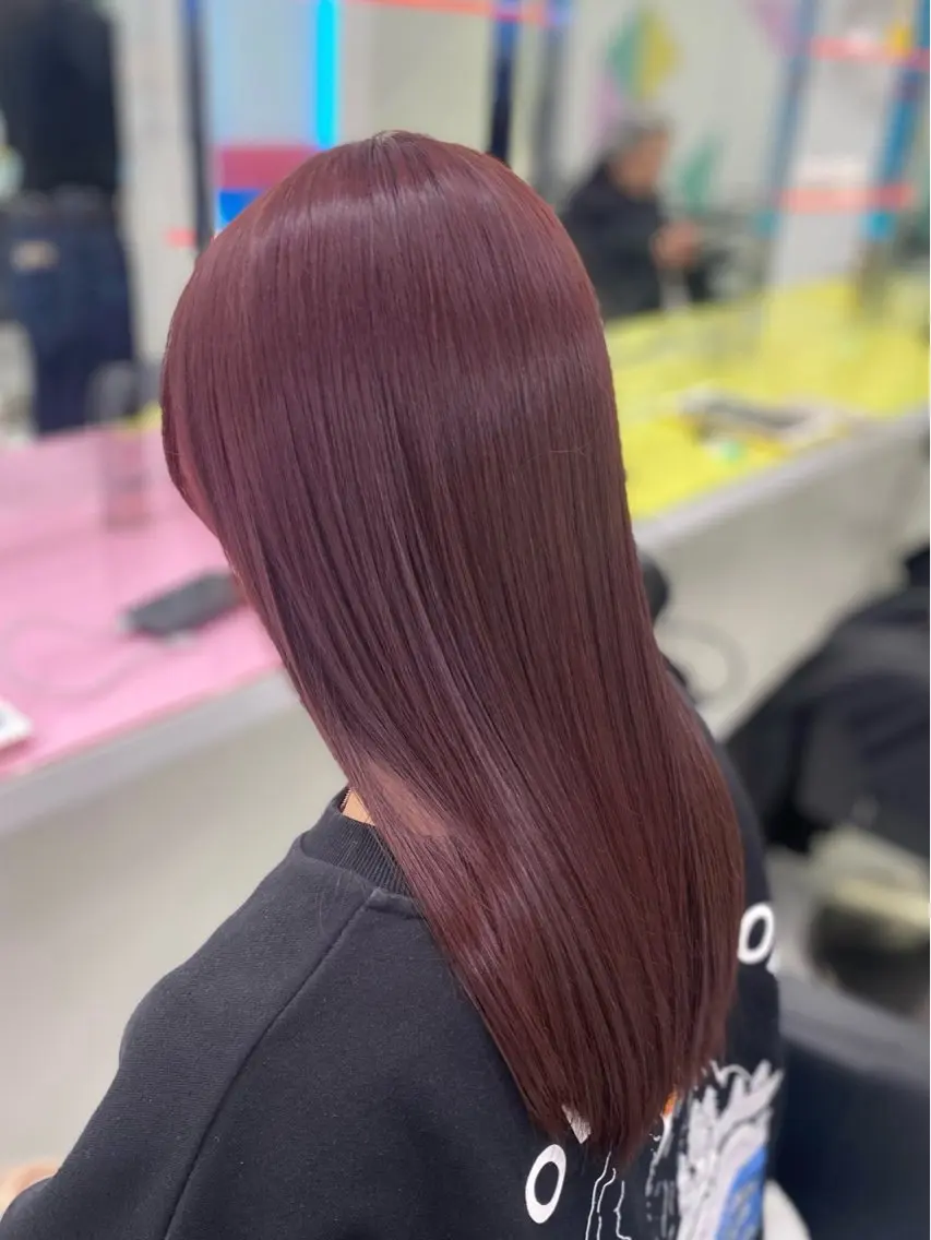 ロング カラー ガーリー♡女の子っぽ ヘア♡ピンクカラー♡のヘアスタイル