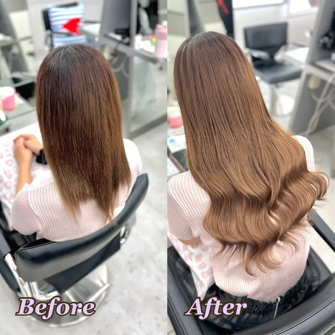 エクステ ヘアメ🎀ハイトーン 🩵エクステ🪄しほのヘアスタイル