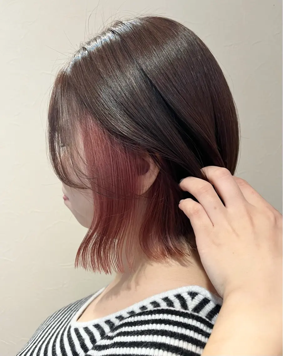 ショート 🎀OJIMA 🤍ピンクカラー🎀のヘアスタイル