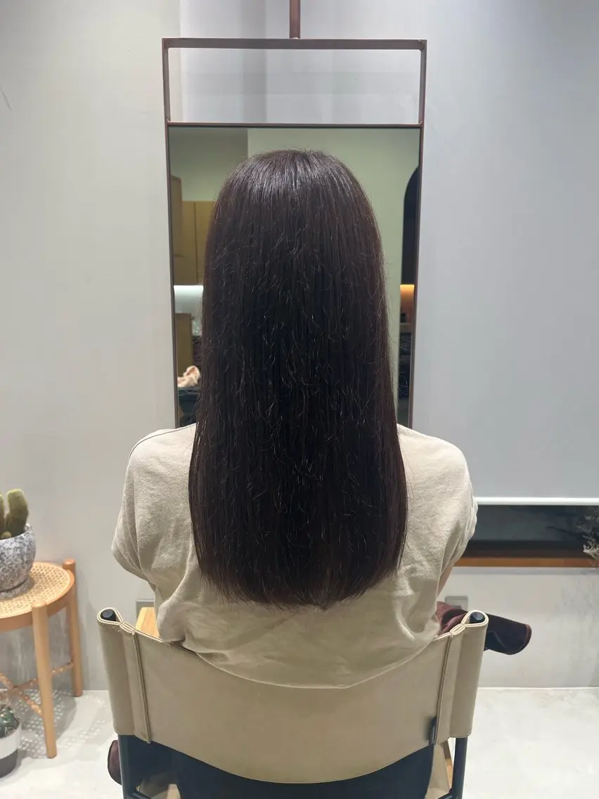 ロング カラー ramphy 柴原 夢奈のヘアスタイル