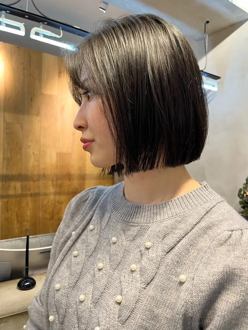 ショート カラー 縮毛矯正 赤み消しカラー/ ナチュラル/トモキのヘアスタイル