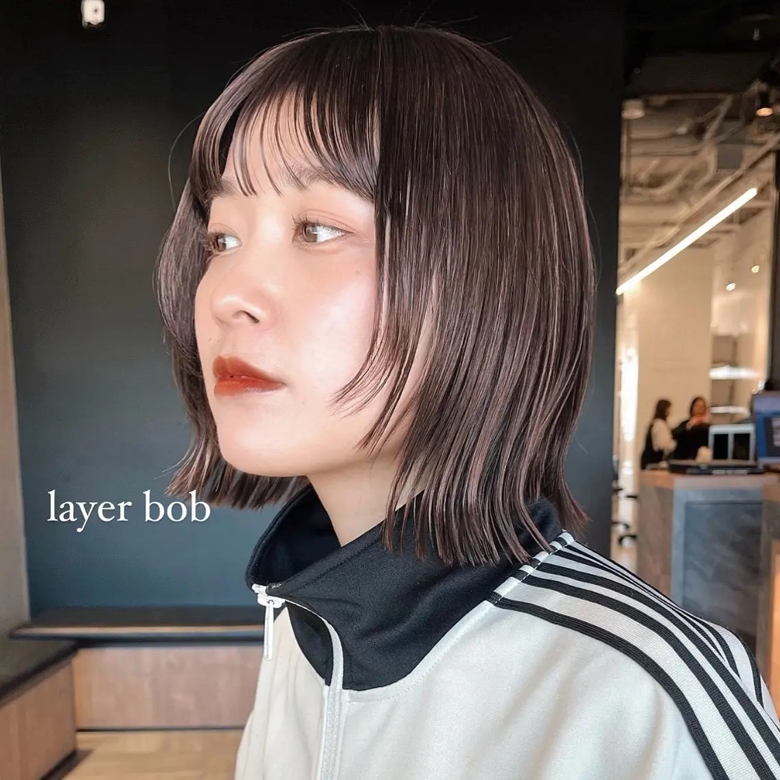 ショート カラー ヘアアレンジ ボブレイヤー グレージュ ボブ レイヤーカット 🌱ボブ/レイヤー/ ベージュ/あやみ✨のヘアスタイル